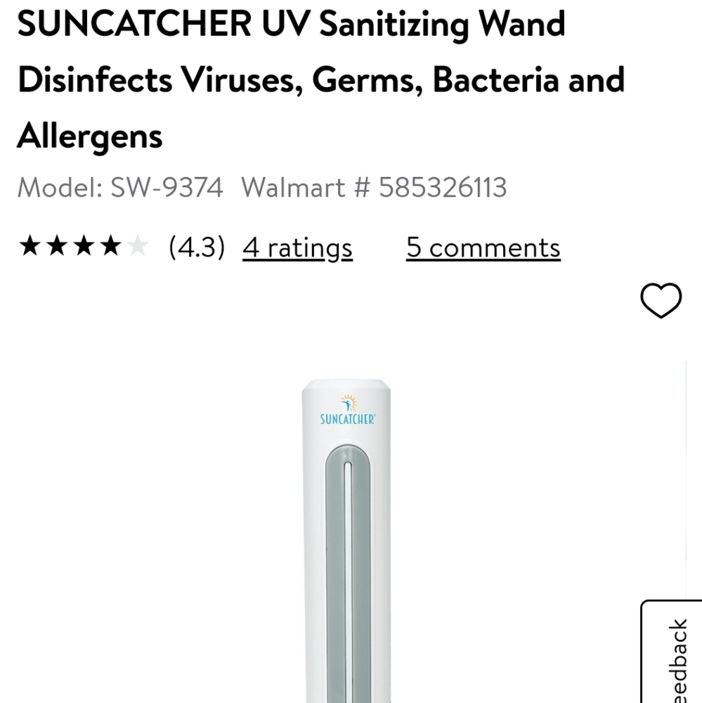 SUNCATCHER UV SANITIZING WAND